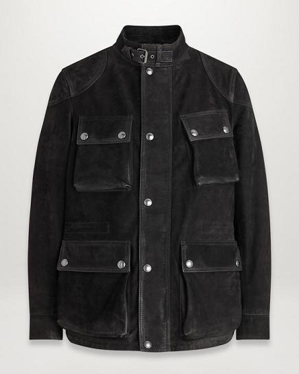 Veste Cuir Belstaff Homme Fieldmaster Noir Soldes MY1904638